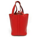 【ゴールデンセール★P2倍&対象品2%OFFクーポン】 エルメス HERMES ハンドバッグ ピコタン PM レッド トゴ シルバー金具 【中古】