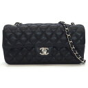 【最大3万円OFFクーポン★サマーセール】 シャネル CHANEL ショルダーバッグ マトラッセ A35731 ブラック キャビアスキン シルバー金具 【中古】