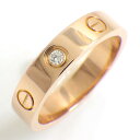 【最大3万円OFF★サマーセール&10日限定P3倍】 カルティエ Cartier リング ラブ スモールモデル SM B4050700 1ポイント ダイヤモンド 0.02ct K18PG 9号 / #49 【中古】