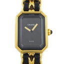【最大3万円OFFクーポン★サマーセール】 シャネル CHANEL 腕時計 プルミエール L H0001 オクタゴナル ブラック文字盤 チェーンブレス GP ブ...