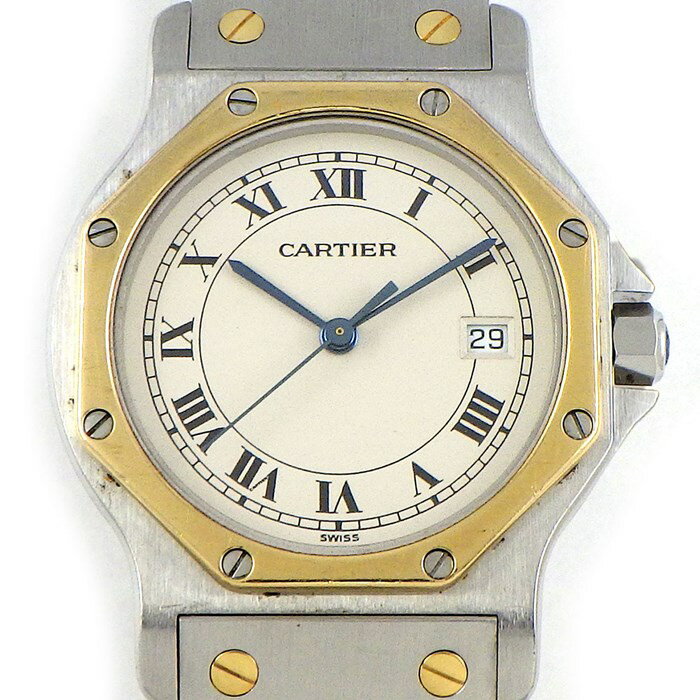 カルティエ Cartier 腕時計 サントスロンド MM W20037R3 アイボリー  