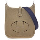 【終了間近★最大3万円OFFサマーセール】 エルメス HERMES ショルダーバッグ エヴリン TPM W刻印 2024年 エトゥープ ブルーインディゴ トリヨ...