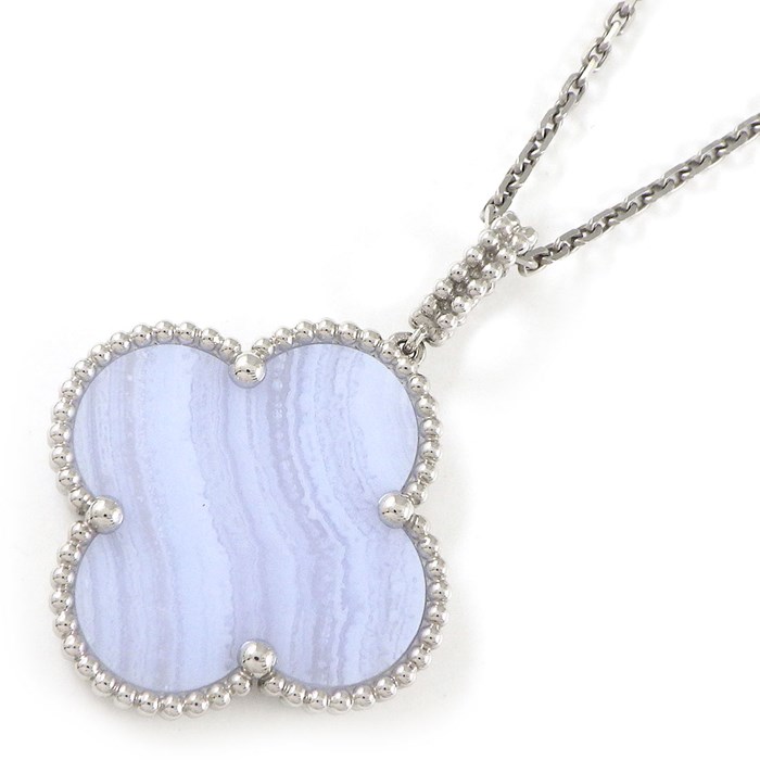 ヴァンクリーフ＆アーペル Van Cleef & Arpels ロングネックレス マジック アルハンブラ VCARP6L900 カルセドニー K18WG 【箱・保付き】 【中古】のサムネイル