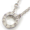 カルティエ Cartier ネックレス ラブ B7219400 サークル 2ポイント ダイヤモンド 計0.03ct K18WG 【箱・保付き】 【中古】