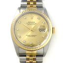 【最大3万円OFFクーポン★サマーセール】 ロレックス Rolex 腕時計 デイトジャスト 36 16233G E番 1990-1991年製 10ポイント 旧ダ...