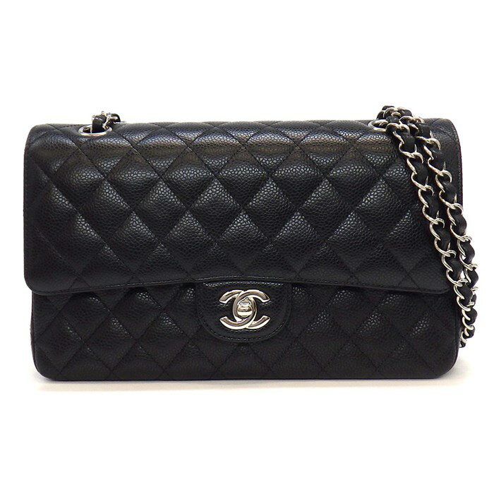 シャネル CHANEL ハンドバッグ ショルダーバッグ 11.12 クラシック マトラッセ25 A01112 ブラック ボルドー グレインドカーフスキン シルバー金具 【中古】のサムネイル