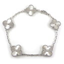 ヴァンクリーフ&アーペル Van Cleef & Arpels ブレスレット ヴィンテージ アルハンブラ 5モチーフ VCARP9XE00 ギョーシェ K18W...