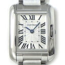 【最大3万円OFFクーポン★サマーセール】 カルティエ Cartier 腕時計 タンク アングレーズ SM W5310022ローマンインデックス シルバーギョー...