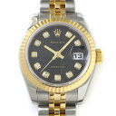 【最大3万円OFFクーポン★サマーセール】 ロレックス Rolex 腕時計 デイトジャスト 26 179173G D番 2005年製 10ポイント ダイヤインデ...
