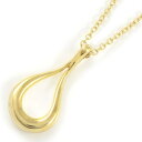 【最大3万円OFFクーポン★サマーセール】 ティファニー Tiffany & Co. ネックレス オープン ティアドロップ K18YG 【中古】