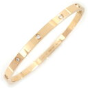 【最大3万円OFFクーポン★サマーセール】 カルティエ Cartier ブレスレット ラブ SM B6047917 10ポイント ダイヤモンド 計0.21ct K18PG / #17 【箱・保付き】 【中古】
