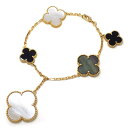 ヴァンクリーフ&アーペル Van Cleef & Arpels ブレスレット マジック アルハンブラ 5モチーフ VCARD78700 オニキス ホワイト シェ...