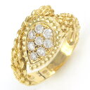 【最大3万円OFF★サマーセール&10日限定P3倍】 ブシュロン BOUCHERON リング セルパン ボエム スモール JRG04CAB1 スネーク 8ポイント ダイヤモンド 0.33ct K18YG 12号 / #52 【中古】