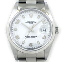 【最大3万円OFFクーポン★サマーセール】 ロレックス Rolex 腕時計 オイスターパーペチュアル デイト 15200 P番 2000年 ホワイト文字盤 夜光...