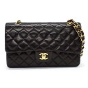 【最大3万円OFFクーポン★サマーセール】 シャネル CHANEL ショルダーバッグ マトラッセ 25 11.12 クラシック 1997年 A01112 ブラッ...