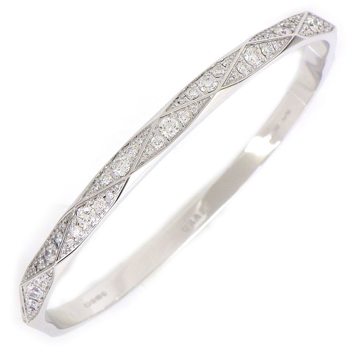 グラフ Graff GRAFF バングル ローレンス シグネチャー RGB602-150 パヴェ ダイヤモンド 計0.98ct K18WG / #15 【中古】