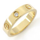 【最大3万円OFFクーポン★サマーセール】 カルティエ Cartier リング ラブ スモールモデル SM B4056100 1ポイント ダイヤモンド 0.02ct K18YG 8号 / #48 【中古】