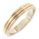 【最大3万円OFFクーポン★サマーセール】 カルティエ Cartier リング ヴァンドーム トリニティ ウェディング スリーカラー K18PG K18WG K18YG 19.5号 / #60 【中古】