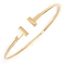 【最大3万円OFFクーポン★サマーセール】 ティファニー Tiffany & Co. バングル T ワイヤー ナロー 60010744 K18PG / #S 【...