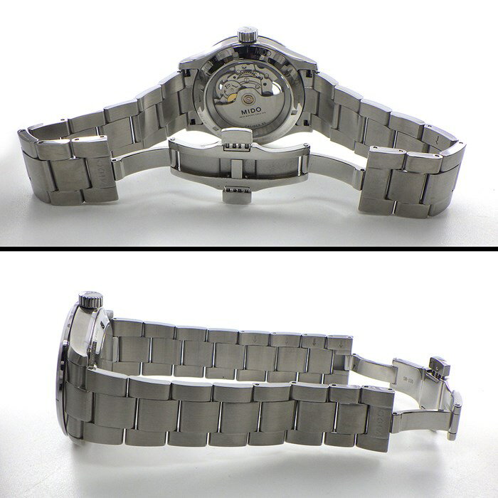 ミドー MIDO 腕時計 マルチフォート スケルトン ヴァーティゴ M038.436.11.061.00 夜光インデックス 夜光針 裏スケ ギョーシェ ストライプ グレー スケルトン文字盤 SS 自動巻き 【箱・保付き】 【中古】