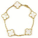 ヴァンクリーフ&アーペル Van Cleef & Arpels ブレスレット ヴィンテージ アルハンブラ 5モチーフ VCARA41800 ホワイト シェル K...