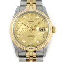 【最大3万円OFFクーポン★サマーセール】 ロレックス Rolex 腕時計 デイトジャスト 36mm 16233G P番 2000年製 10ポイント ダイヤイン...