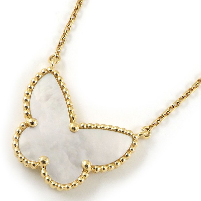 ヴァンクリーフ＆アーペル Van Cleef & Arpels ネックレス ラッキー アルハンブラ VCARD99500 パピヨン ホワイト シェル K18YG 【中古】のサムネイル