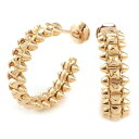 カルティエ Cartier ピアス クラッシュ SM B8301415 フープ スタッズ K18PG 【箱・保付き】 【中古】