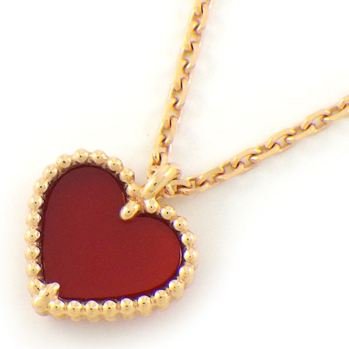 ヴァンクリーフ＆アーペル Van Cleef & Arpels ネックレス スウィートアルハンブラ ハート VCARN59N00 カーネリアン K18PG 【箱・保付き】 【中古】のサムネイル