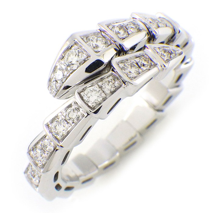 ブルガリ BVLGARI リング セルペンティ ヴァイパー 354707 スネーク フル エタニティ サークル パヴェ ダイヤモンド 計0.59ct K18WG 13号 / #m 【中古】のサムネイル