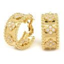 ヴァンクリーフ&アーペル Van Cleef & Arpels ピアス ペルレ クローバー VCARO3YE00 フープ フラワーモチーフ 40ポイント ダイヤ...
