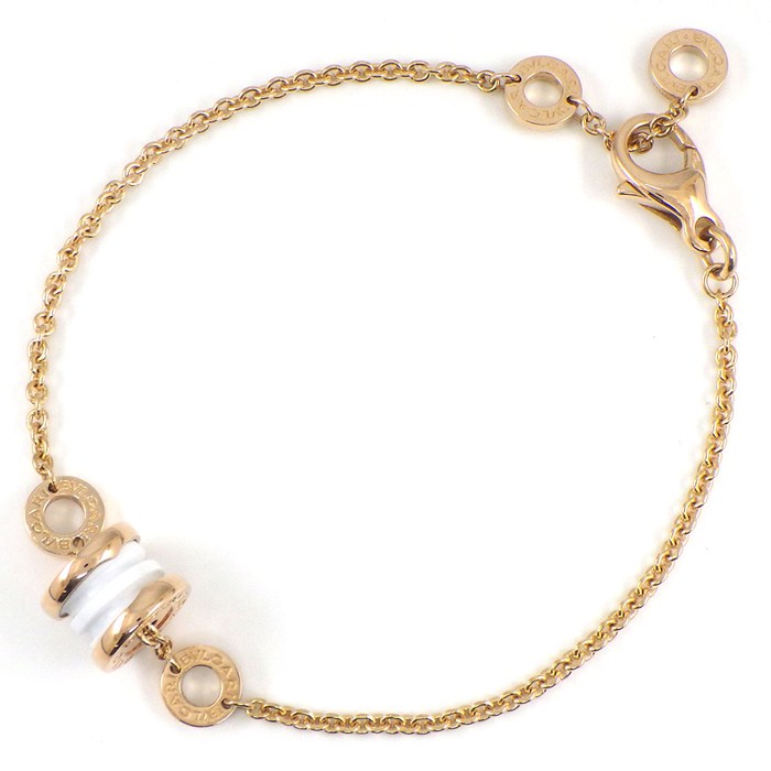 【最大3万円OFFクーポン配布中】 ブルガリ BVLGARI ブレスレット B-zero1 ビーゼロワン 354812 エレメント ホワイト セラミック K18PG / #SM 【中古】