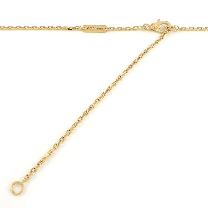 【レビュー1000件記念★対象品3％OFF&5日限定P3倍】 ヴァンクリーフ＆アーペル Van Cleef & Arpels ロングネックレス マジックアルハンブラ VCARO49M00 オニキス K18YG 【中古】