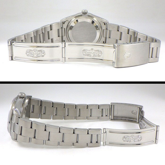 ロレックス Rolex 腕時計 オイスターパーペチュアル 15200 ブラック文字盤 T番 1996年 デイト SS 自動巻き 【OH済み】 【箱・保付き】 【中古】