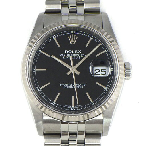 【最大1万円OFFクーポン★オータムセール】 ロレックス Rolex 腕時計 デイトジャスト 16234 F番 2003-2004年製 ブラック文字盤 フルーテッドベゼル ジュビリーブレス SS K18WG 自動巻き 【OH済み】 【中古】 【最大1万円OFFクーポン★オータムセール】 ロレックス Rolex 腕時計 デイトジャスト 16234 F番 2003-2004年製 ブラック文字盤 フルーテッドベゼル ジュビリーブレス SS K18WG 自動巻き 【OH済み】 【中古】