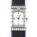 【本日終了!最大1万円OFF★オータムセール】 ヴァンクリーフ&アーペル Van Cleef & Arpels 腕時計 ファサード 531963T5 ダイヤモンドエッジ ホワイト文字盤 SS ダークブラウン アリゲーター レザーベルト クオーツアナログ 【中古】