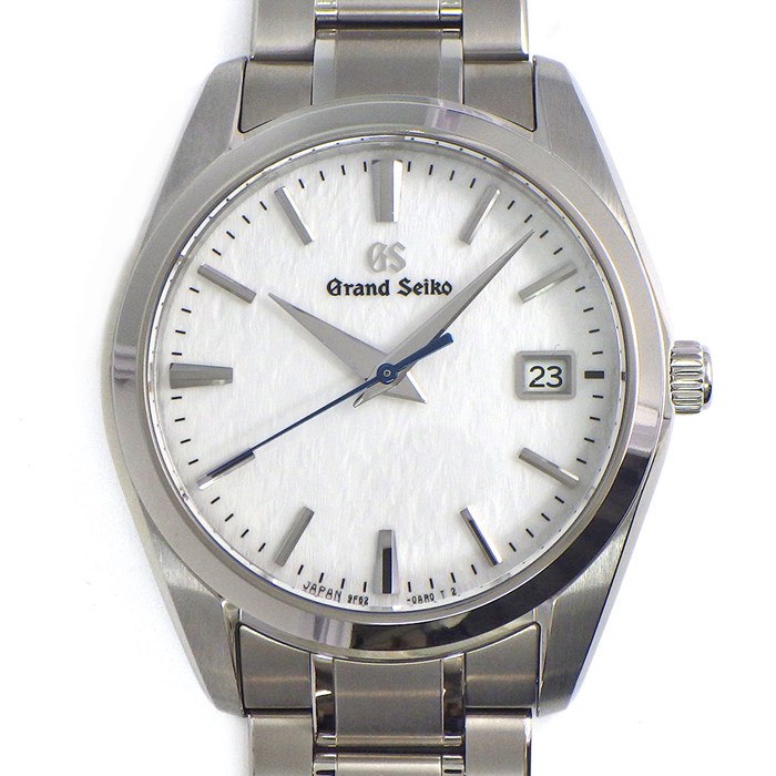 【最大3万円OFFクーポン配布中】 グランドセイコー Grand Seiko 腕時計 ヘリテージコレクション SBGX355/9F62-0AR0 デイト ホワイト 雪白パターン文字盤 チタン クオーツアナログ 【箱・保付き】 【中古】