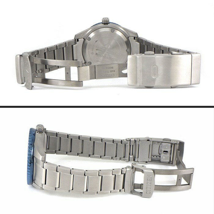 【20日限定★ポイント3倍】 シチズン CITIZEN 腕時計 プロマスター マリーンシリーズ メカニカルダイバー NB6026-56L/9051-A5XNB05 35周年記念限定モデル 世界限定4500本 デイト サンレイ ブルー文字盤 チタン 自動巻き 【箱・保付き】 【中古】