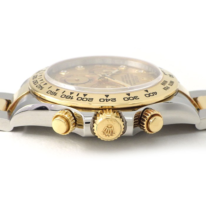ロレックス Rolex 腕時計 コスモグラフ デイトナ 116503G 8ポイント ダイヤインデックス シャンパンゴールド文字盤 ルーレット刻印 デイト クロノグラフ スモールセコンド K18YG SS 自動巻き 【箱・保付き】 【中古】