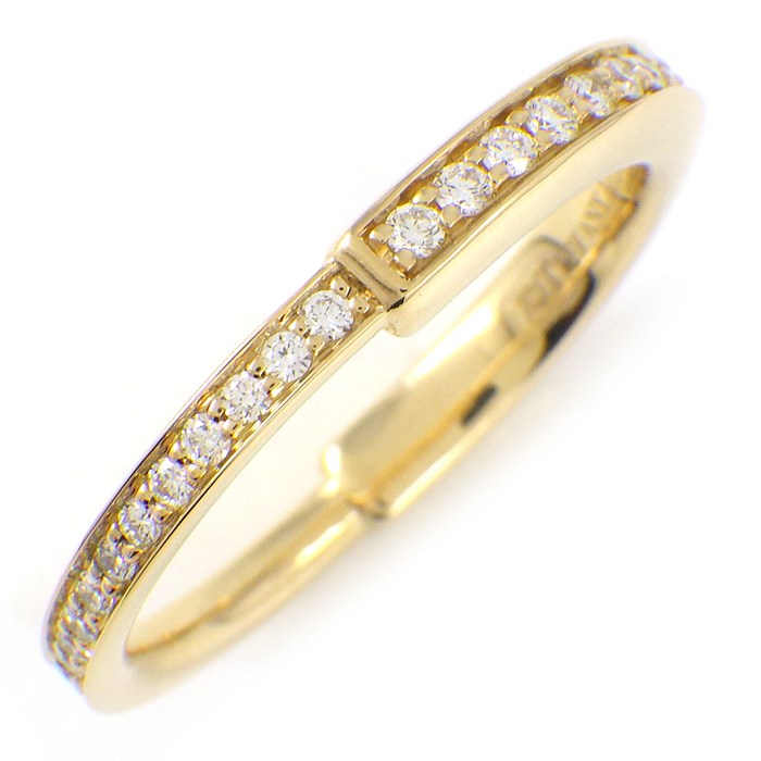 乐天商城 - ティファニー Tiffany & Co. リング ロック フル パヴェ ダイヤモンド 計0.38ct K18YG 14号 【中古】