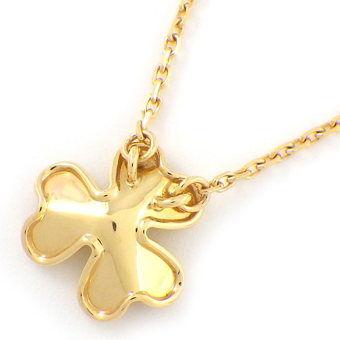 【レビュー1000件記念★対象品3％OFF】 ヴァンクリーフ＆アーペル Van Cleef & Arpels ネックレス フリヴォル ミニ VCARP7SB00 1ポイント エメラルド 0.04ct K18YG 【中古】