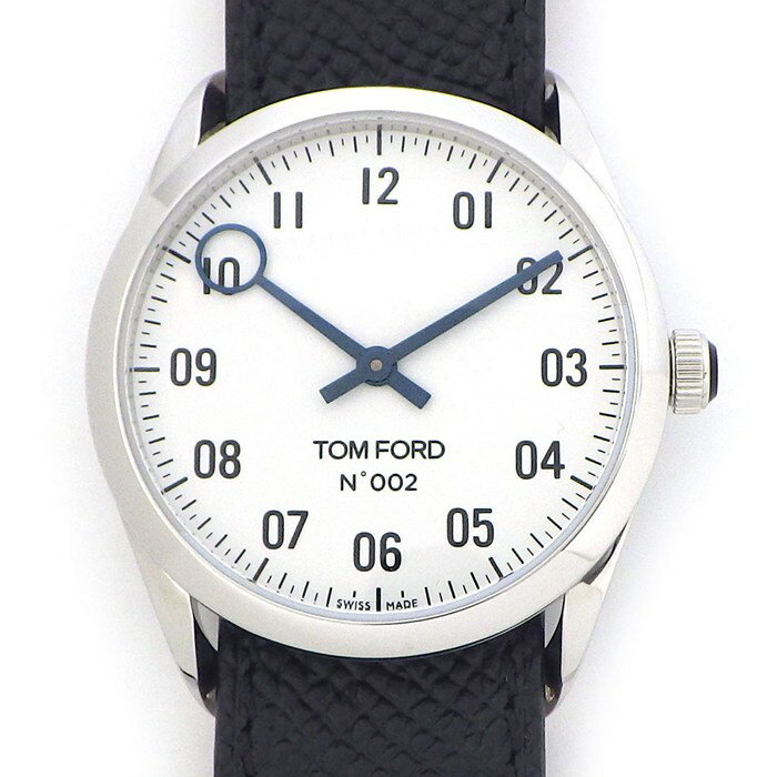 FRANCK MULLER - トムフォード TOM FORD 腕時計 N.002 TFT002006012 ホワイト文字盤 ブラック レザーベルト SS クオーツアナログ
