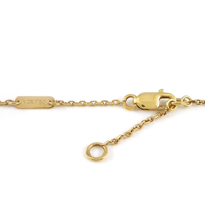 【レビュー1000件記念★対象品3％OFF】 ヴァンクリーフ＆アーペル Van Cleef & Arpels ネックレス スウィートアルハンブラ ハート ホワイト シェル K18YG 【中古】