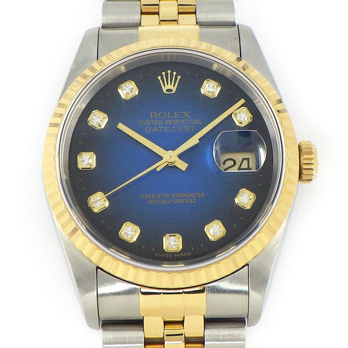 ����å��� Rolex �ӻ��� �ǥ��ȥ��㥹�� 16233G U�� 1997ǯ�� 10�ݥ���� �����䥤��ǥå��� �֥롼����ǡ������ʸ���� �ǥ��� K18Y...