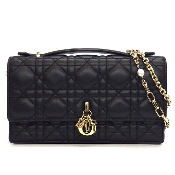 【最大3万円OFFクーポン配布中】 ディオール Dior チェーンショルダーバッグ マイディオール ミニバッグ S0980ONMJ_M900 ブラック カナージュ ラムスキン 【中古】