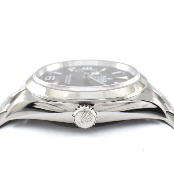 【最大3万円OFFクーポン配布中】 ロレックス Rolex 腕時計 エクスプローラー 36 124270 ルーレット刻印 ランダムシリアル 夜光インデックス 夜光針 ブラック文字盤 スムースベゼル オイスターブレス SS 自動巻き 【中古】