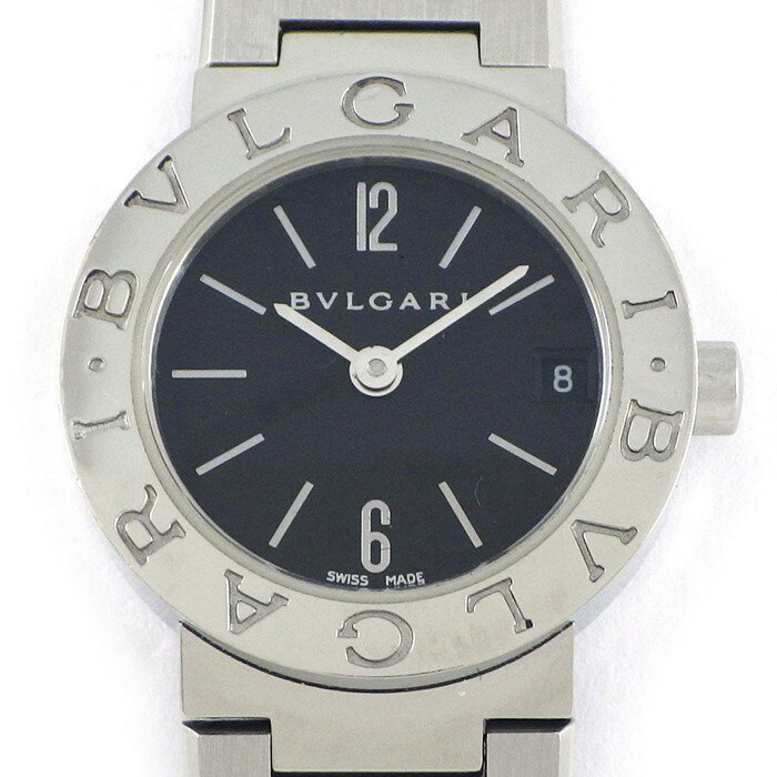 【レビュー1000件記念★対象品3％OFF】 ブルガリ BVLGARI 腕時計 ブルガリブルガリ BB23SS ブラック文字盤 デイト SS クオーツアナログ 【箱・保付き】 【中古】