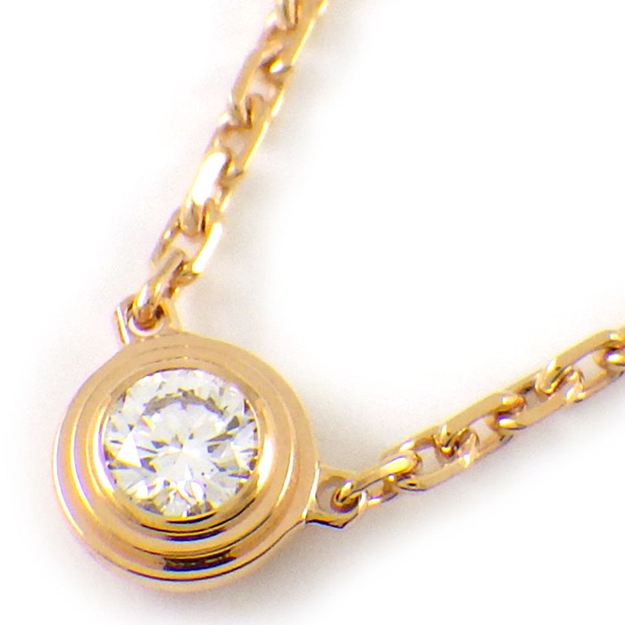 【最大3万円OFFクーポン配布中★15日限定P3倍】 カルティエ Cartier ネックレス ダムール XS ディアマン レジェ B7224516 1ポイント ダイヤモンド 0.04ct K18PG 【中古】