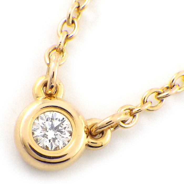 ティファニー Tiffany & Co. ネックレス バイザヤード シングル 60017911 1ポイント ダイヤモンド 0.03ct K18PG 【中古】