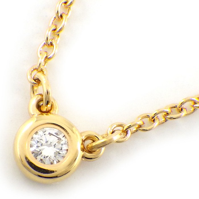 ティファニー Tiffany & Co. ネックレス バイザヤード シングル 60017911 1ポイント ダイヤモンド 0.03ct K18PG 【中古】